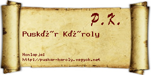 Puskár Károly névjegykártya